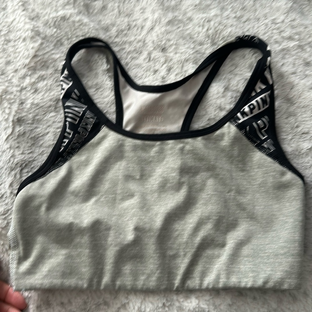 Pink sports bra